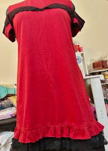 pretty and sexy Nightgown with lace trim