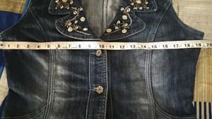 Stylish denim vest