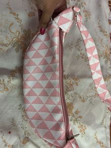 Cute Pink Triangle Pattern Bag