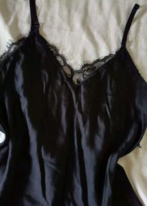 Black Lace Trim Camisole