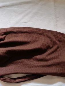 Ribbed Knit Tie Back Crop Top