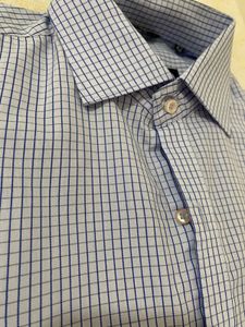 Men's Formal Shirt - Blue Checkered