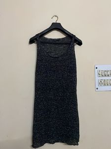 Sparkly Black Sleeveless Top