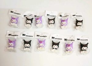 Set of 12 Kuromi Design 3d Erasers