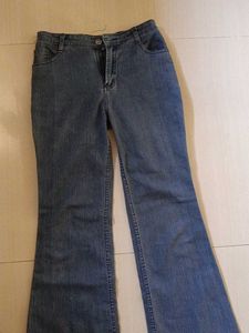Flared Blue Denim Jeans