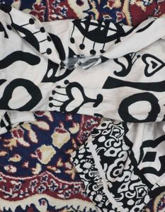 Unique Black &amp; White Printed Co-ord Set