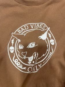 Brown Graphic Print Crop Top