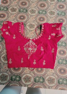 Stunning Pink &amp; Gold Embroidered Lehenga Skirt