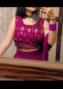 Elegant Maroon Lehenga Choli Set