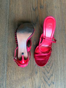 Vibrant Red Zara Heels
