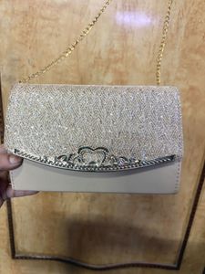 Elegant White Chain Shoulder Bag/clutch
