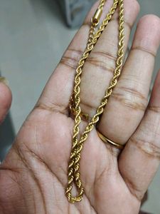 Gold Rope Chain Necklace