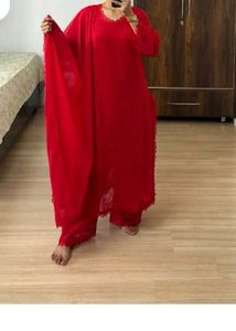 Elegant Red Kurta Set with Dupatta