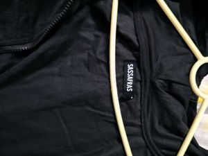 Sassafras Black Zip-Up bomber jacket