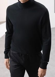Zara Black Turtleneck Knit Sweater