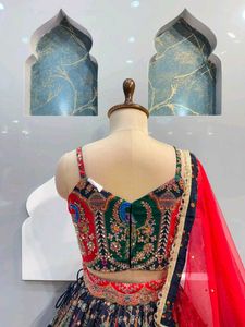 Stunning Peacock Print Lehenga Choli