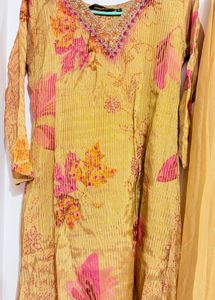 short kuri and sarara with duppata indian wear