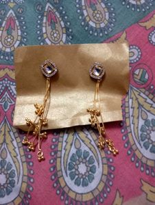 Elegant Gold Tassel Earrings