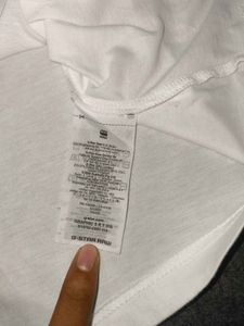 G-Star RAW Big Logo Graphic White T-Shirt