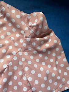 Cute Polka Dot Puff Sleeve Top