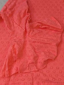 Coral Eyelet T-shirt