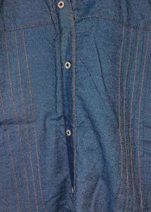 Dark Blue Denim Style Button-Down Dress | Casual W