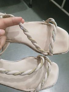 Sparkly Embellished Flat Sandals