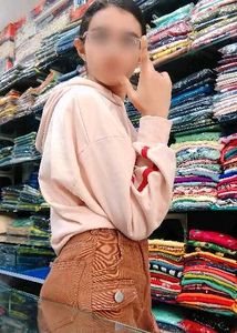 Pink Cropped Hoodie with Red Trim
