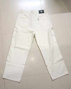 Cream Cargo Pants