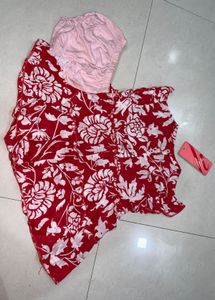 Red Floral frock