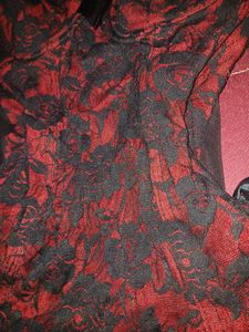 Gothic Red black babydoll top