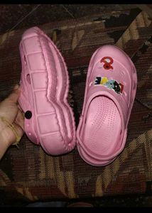 Cute Pink Clogs with "Love" Charm