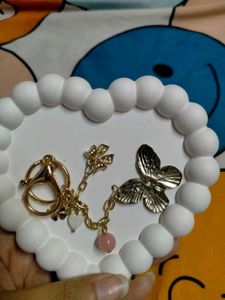 Charming Butterfly &amp; Heart Keychain