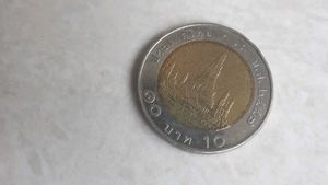 Authentic Thai 10 Baht Coin