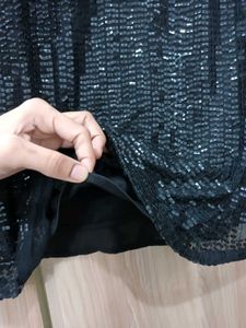 sequin Black Sleeveless Top new