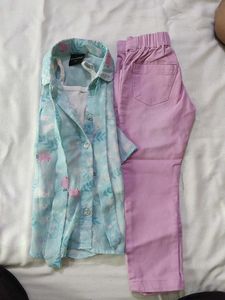 Charming Blue Floral Bell Sleeve Blouse