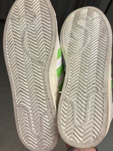 Stylish White &amp; Green Sneakers