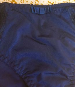 Royal blue lace and satin new panty