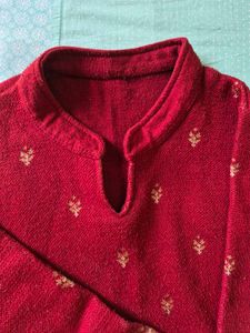 Rust woollen Kurta