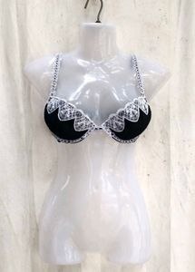 I. Black Lace Trim Bra