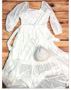 White Tiered Maxi Dress
