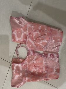 Elegant Pink Saree with Blouse