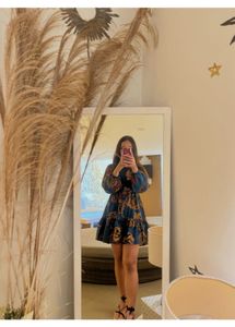 Boho Floral Print Mini Dress
