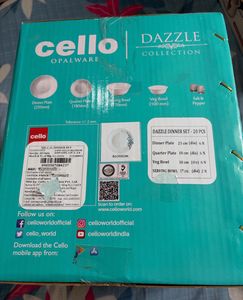 Cello Opalware Dazzle Collection Dinnerware 20pcs