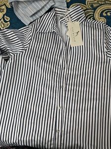 Chic Striped Button-Down Shirt
