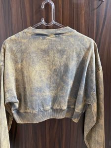 Zara Washed Cropped Sweatshirt