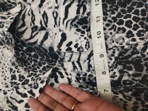 Stylish Animal Print Crop Shirt