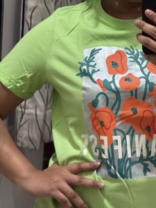 Lime Green Graphic T-Shirt