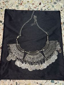 Bohemian Oxidized Silver Necklace