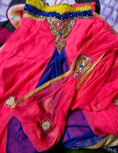 Rani Pink Lehenga For 14 To 15 Year Old Girls
